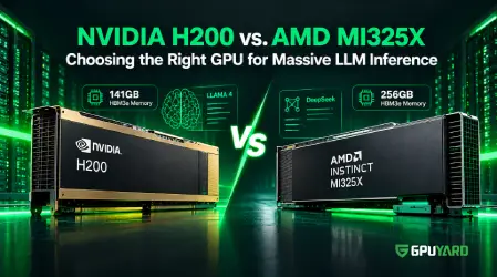 NVIDIA H200 vs AMD MI325X GPU Comparison for LLM Inference